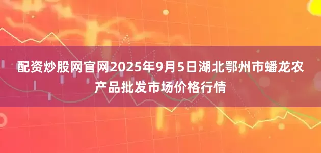 配资炒股网官网2025年9月5日湖北鄂州市蟠龙农产品批发市场价格行情